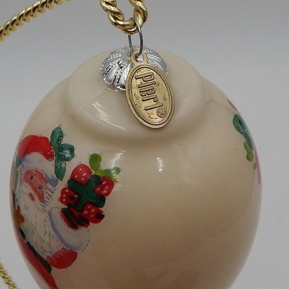 Pier 1 Imports Li Bien Santa Noel 2016 Christmas Ornament Glass 4 Inch Box - Picture 6 of 8